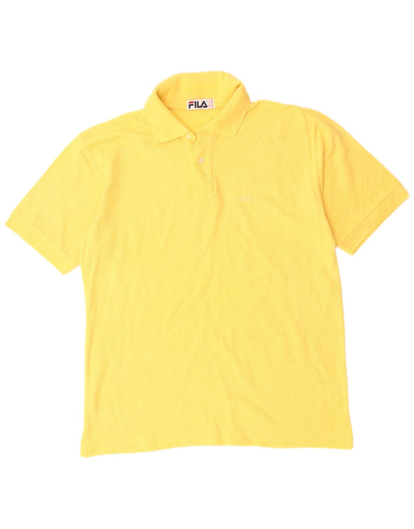 FILA Polo Hombre IT 48 Algodón Amarillo Medio
