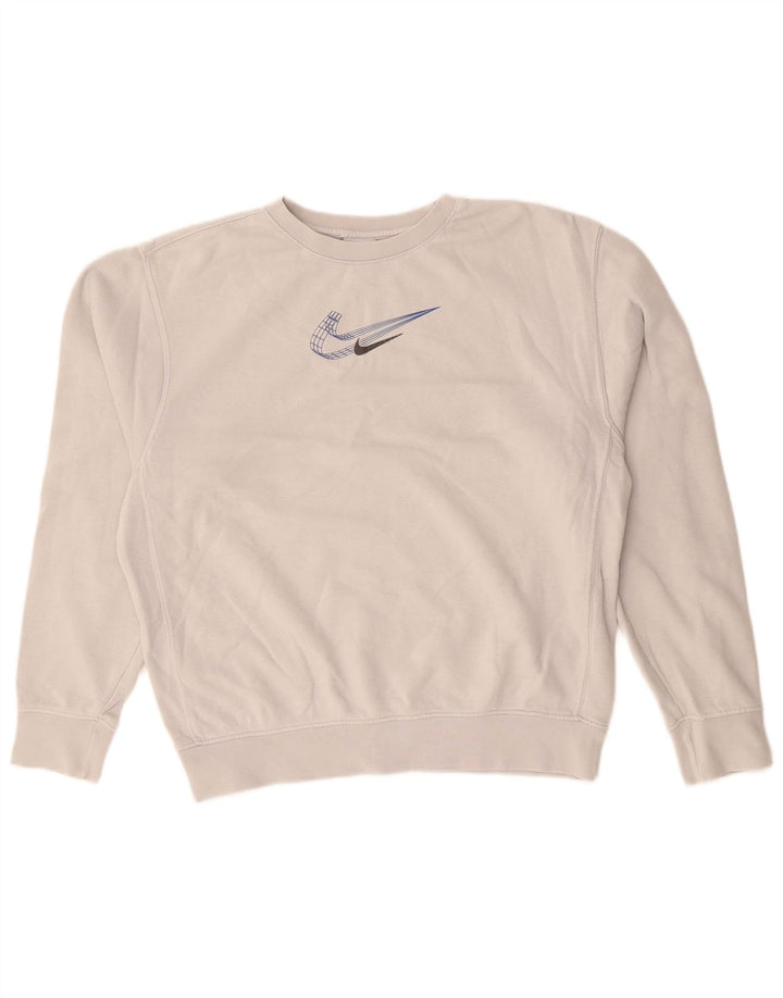 NIKE Mujer Sudadera Jumper UK 8 Small Gris Algodón
