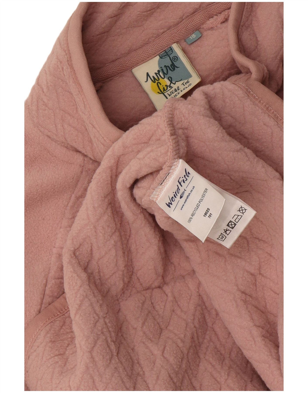 Weird Fish Chaqueta polar para mujer UK 40 XL Poliéster rosa