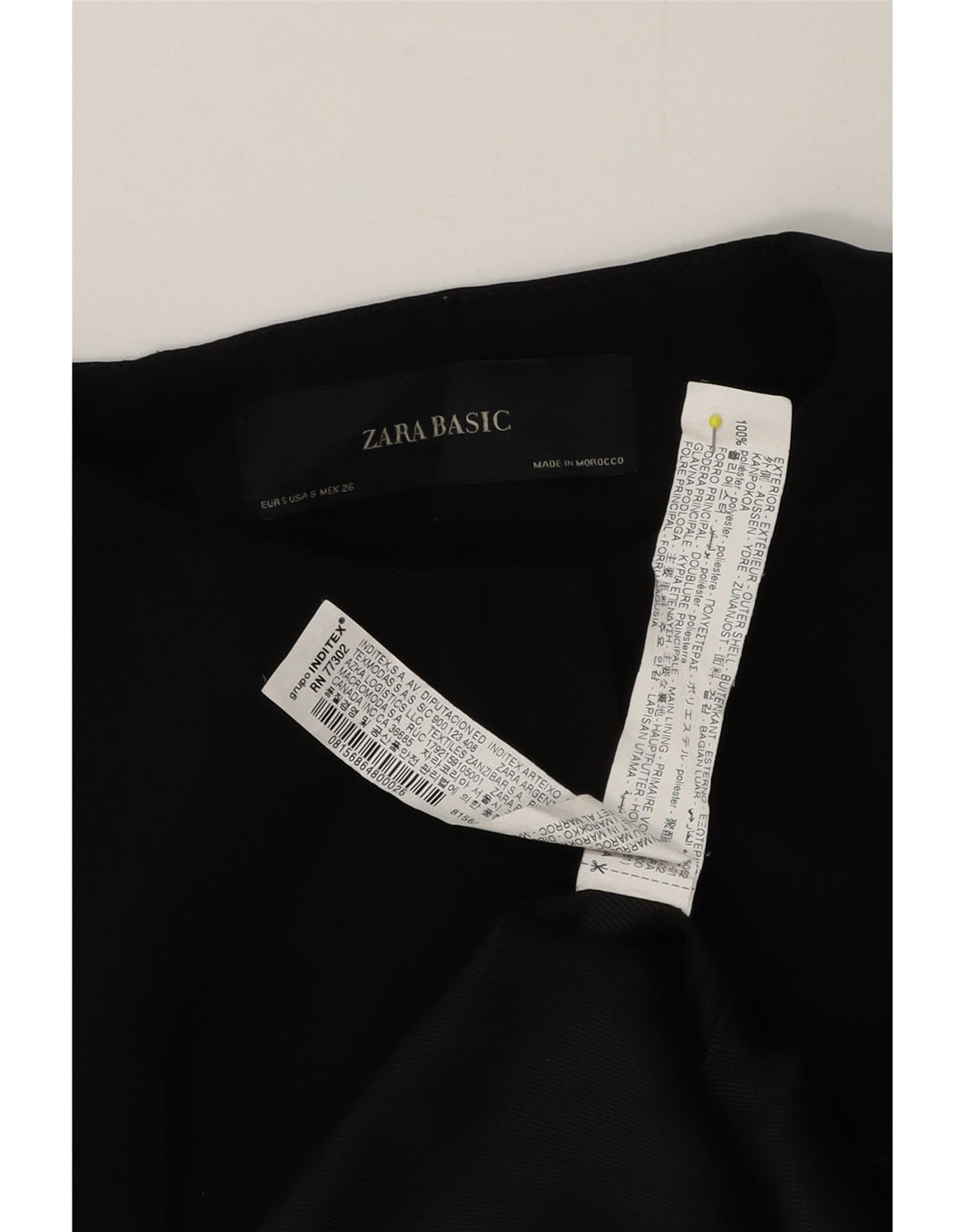 Zara Mujer Chaqueta Bomber Extragrande UK 10 Small Poliéster Negro