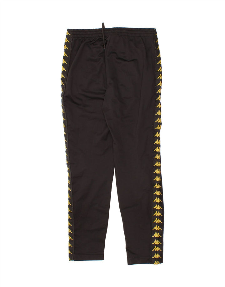 KAPPA Womens Graphic Tracksuit Trousers UK 14 Medium  Black Vintage Kappa and Second-Hand Kappa from Messina Hembry 