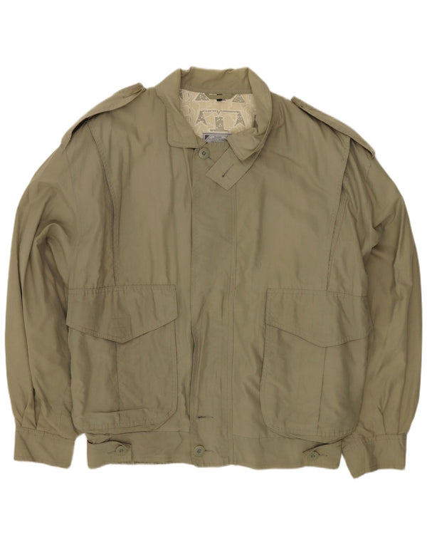 Chaqueta militar vintage para hombre IT 50 Algodón caqui grande
