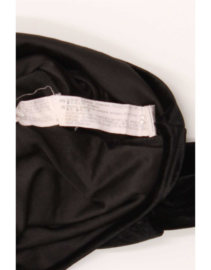 Zara Vestido recto de manga larga para mujer UK 46 Grande Poliéster negro