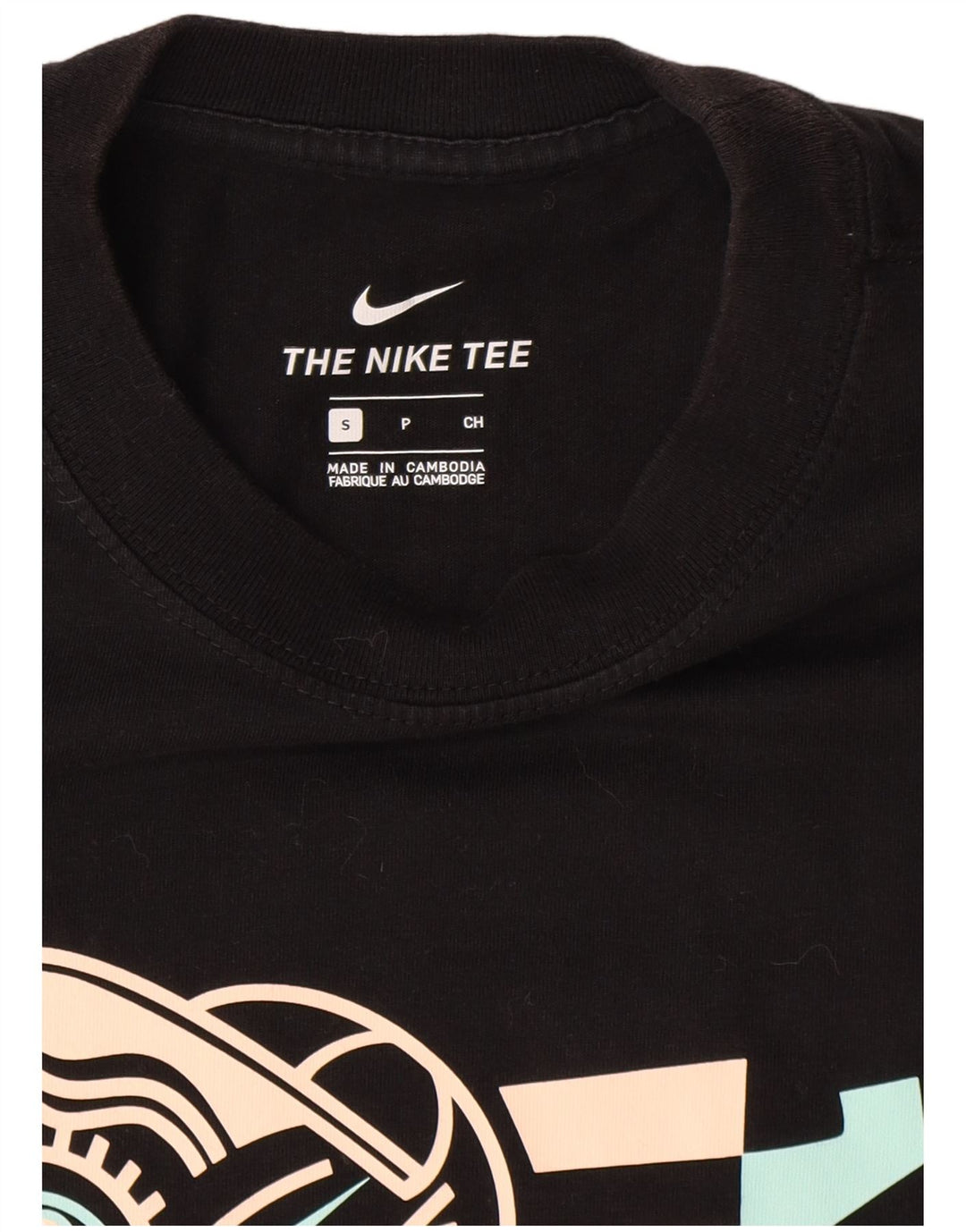 Nike - Camiseta gráfica para hombre, talla pequeña, algodón negro