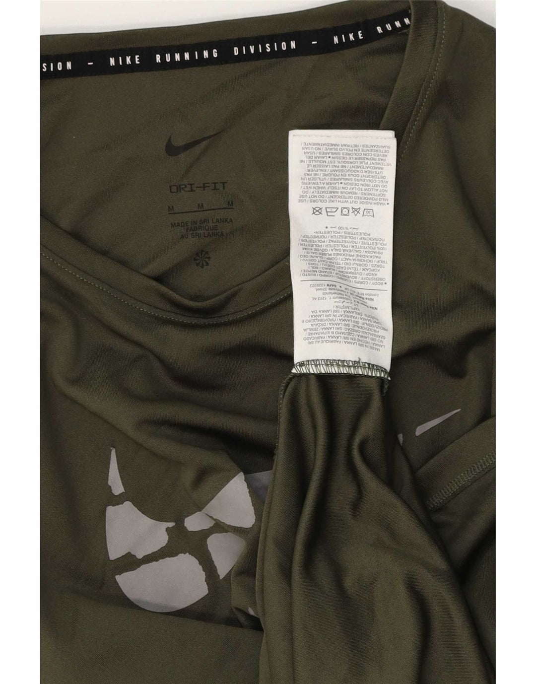 Camiseta Nike Running Graphic Top Verde Medio Poliéster Deportes