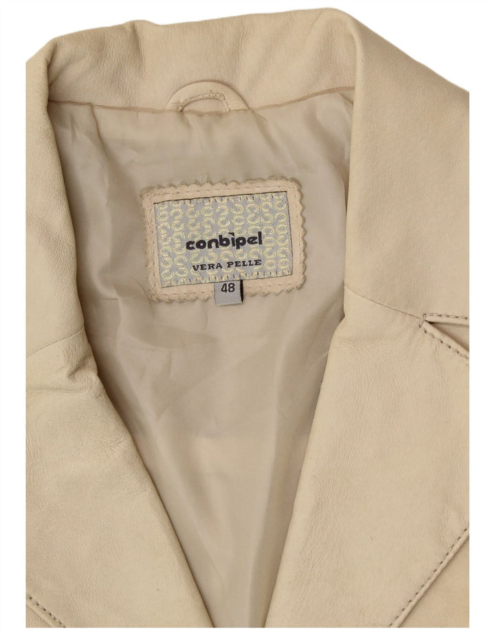 CONBIPEL Abrigo de piel para mujer IT 48 XL Cuero beige
