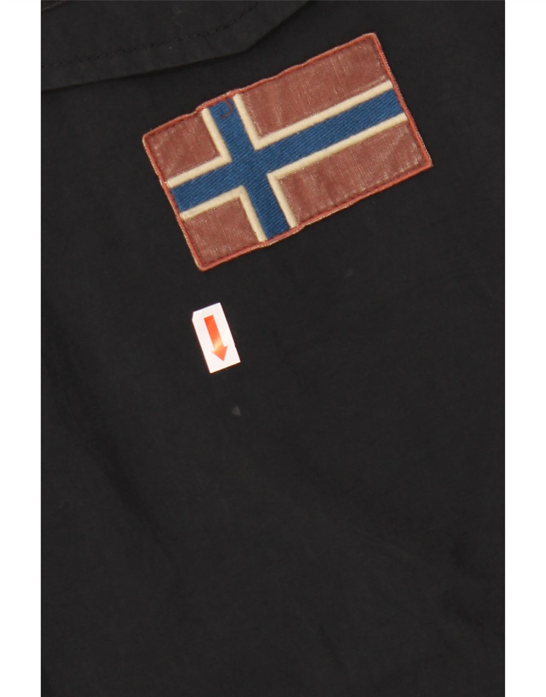 NAPAPIJRI Chaqueta anorak con capucha y gráfico para hombre UK 36 Small Poliéster negro