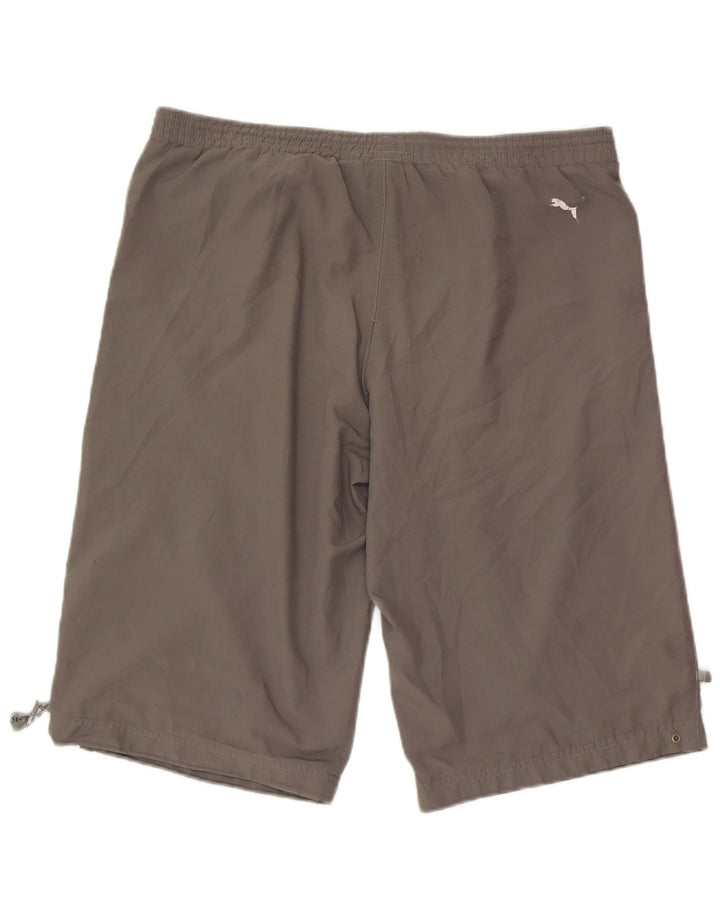 Puma Pantalones cortos deportivos gráficos para hombre poliéster gris grande