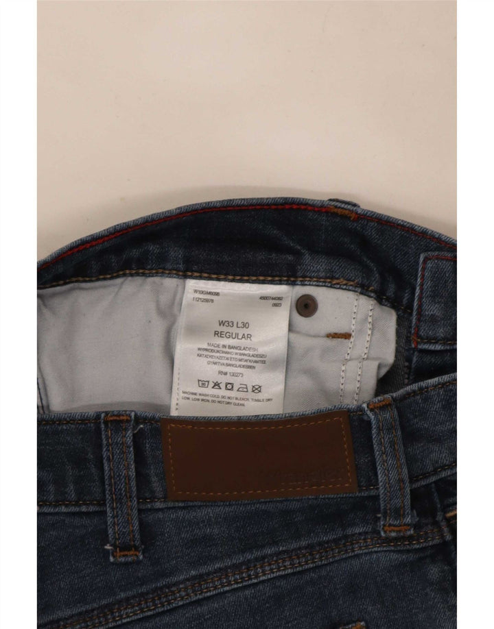 Wrangler Vaqueros Rectos Regulares Para Hombre W33 L30 Algodón Azul
