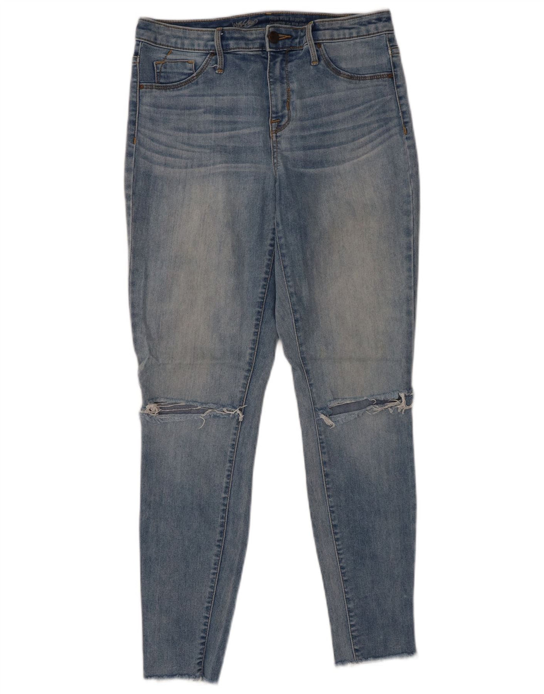 MOSSIMO Vaqueros Jegging de talle alto desgastados para mujer US 6 Medium W28 L28 Azul