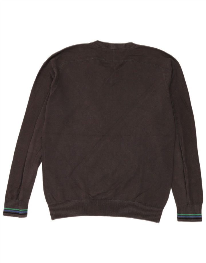 Jersey Jack & Jones Hombre con Cuello en V de Algodón Gris Medio