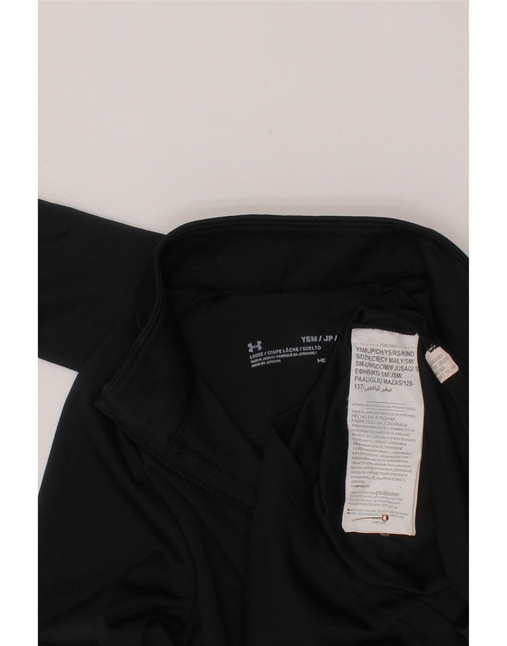 UNDER ARMOUR Chicos Heat Gear Jersey Chándal Top 7-8 años Pequeño Negro