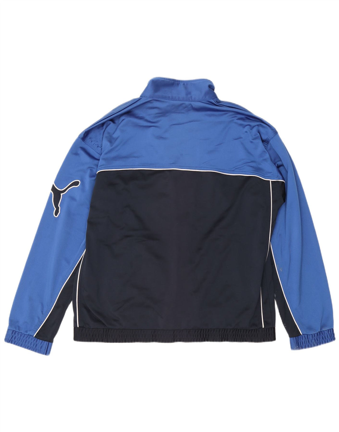 Puma Chaqueta de chándal con gráfico para hombre, talla grande, color azul marino