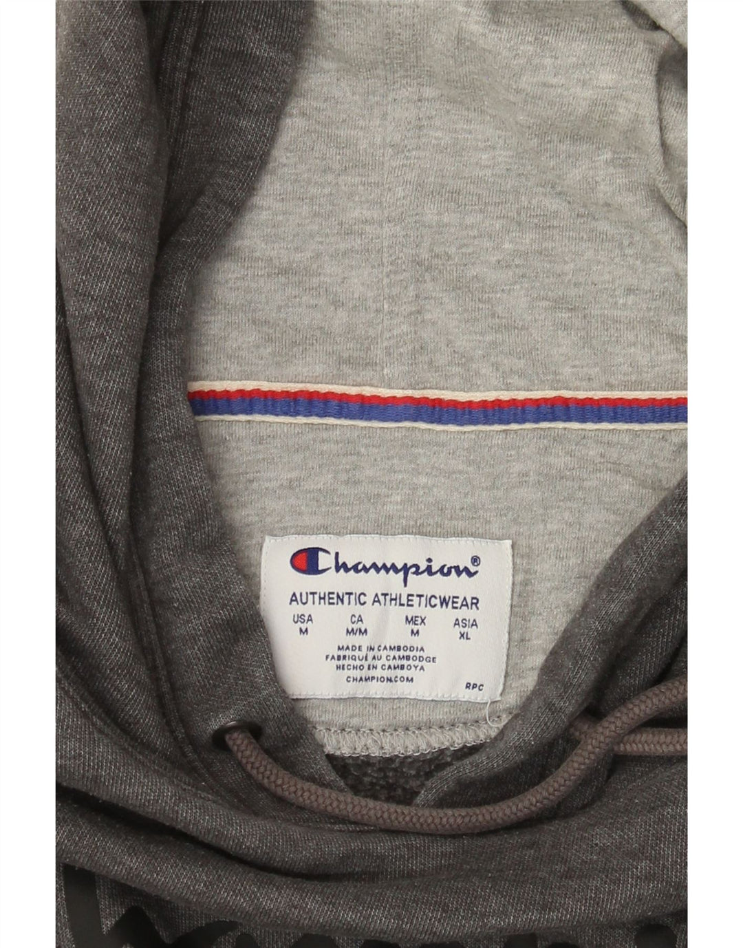 Champion Sudadera Con Capucha Y Estampado Gráfico Gris Medio Moteado