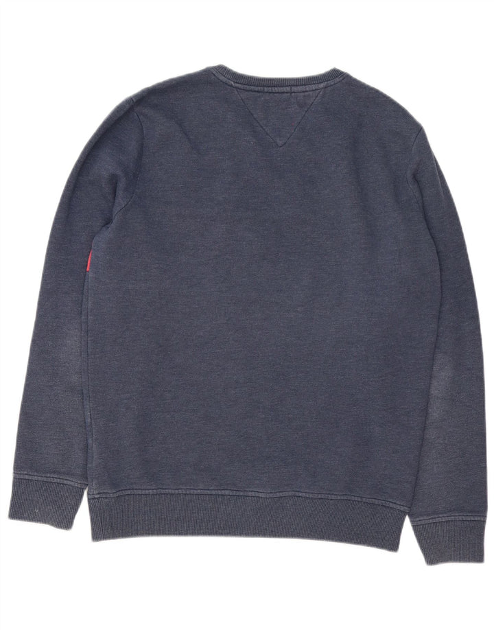 Tommy Hilfiger Hombre Sudadera Gráfica Jumper Medium Azul Marino Colorblock