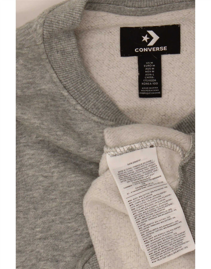Converse Hombre Peanuts Graphic Sudadera Jumper Algodón Gris Medio