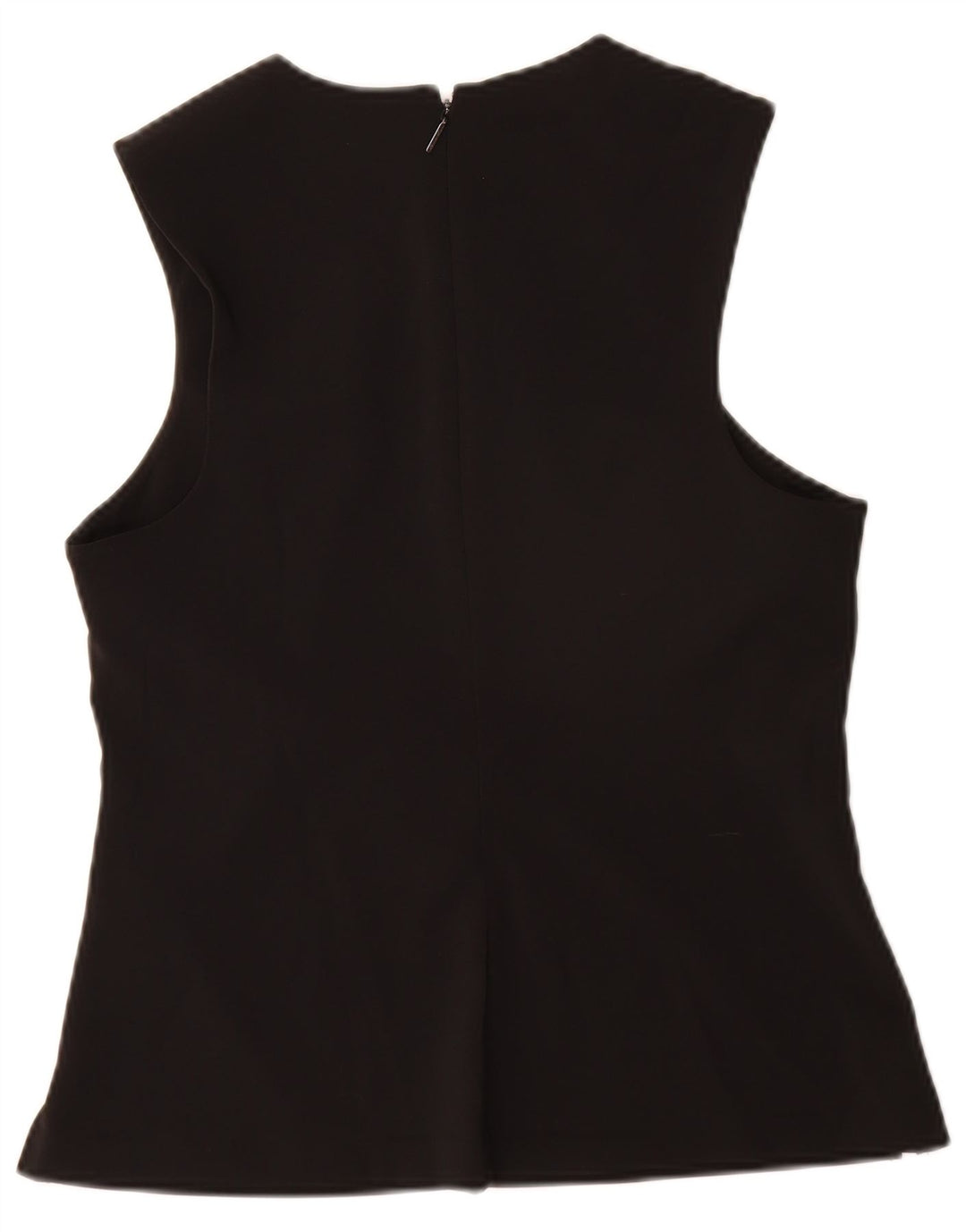 Calvin Klein Blusa Sin Mangas Para Mujer IT 40 Pequeño Poliéster Negro