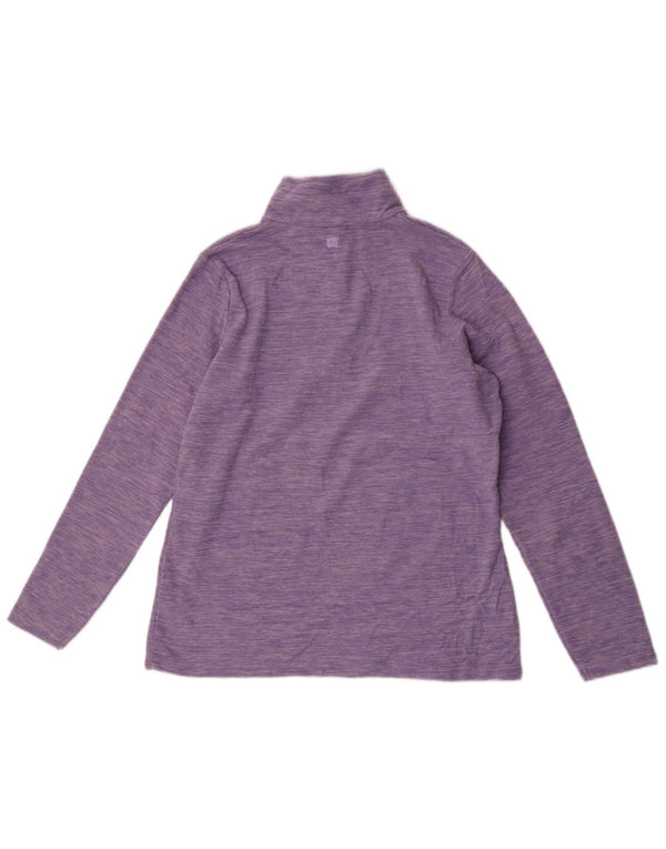 Jersey de forro polar con cuello y cremallera para mujer de Mountain Warehouse UK 46 Large Púrpura moteado