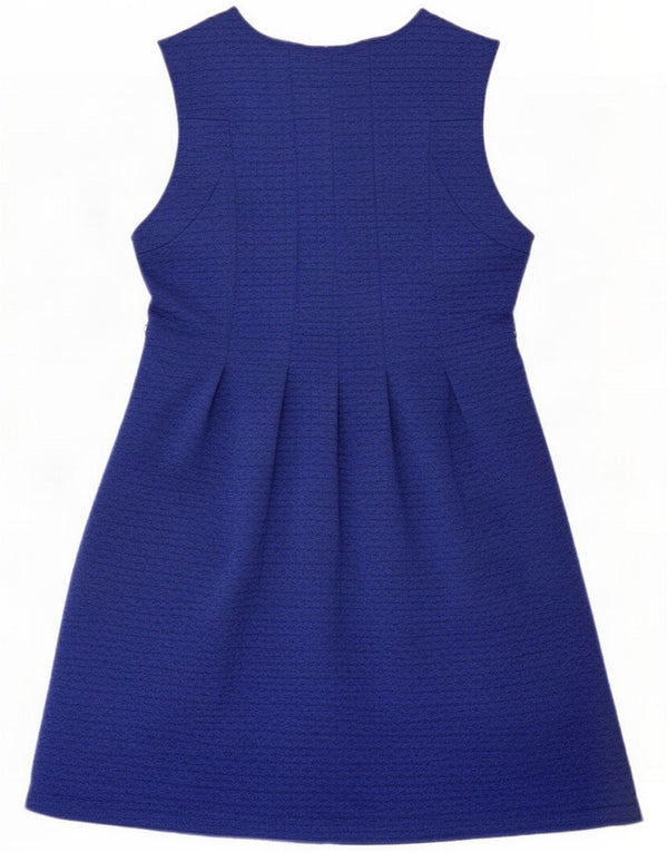 Vestido acampanado sin mangas Oasis para mujer UK 44 Poliéster geométrico azul grande