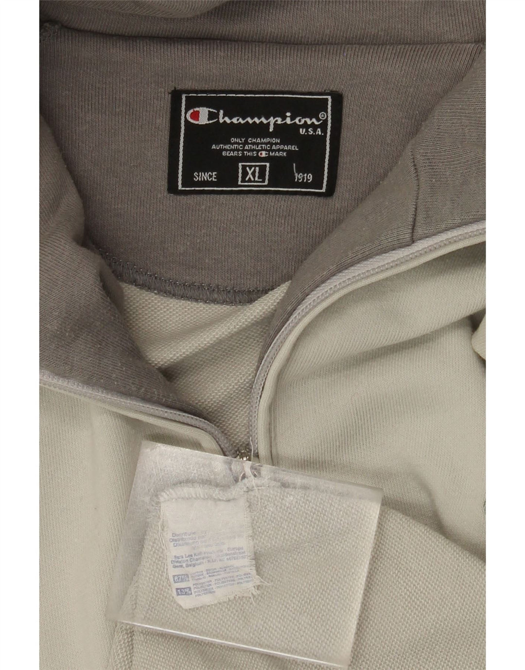 CHAMPION Chaqueta de chándal para hombre XL Algodón beige