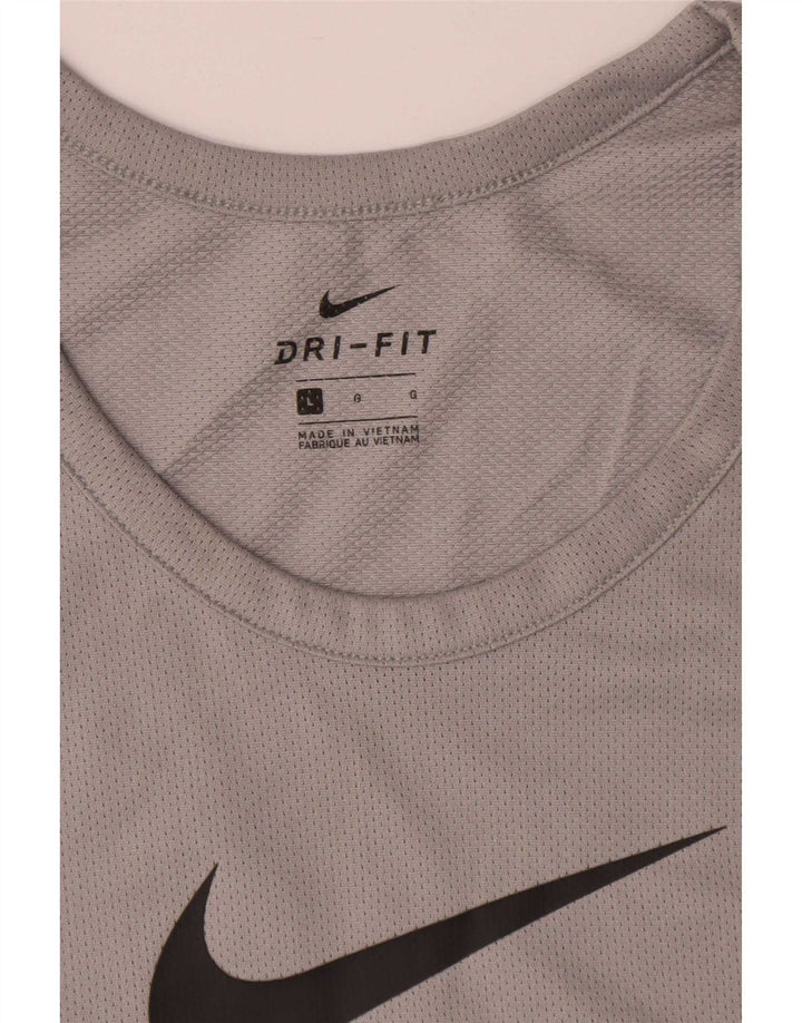 Nike Dri Fit Graphic Vest Top para hombre, poliéster gris grande