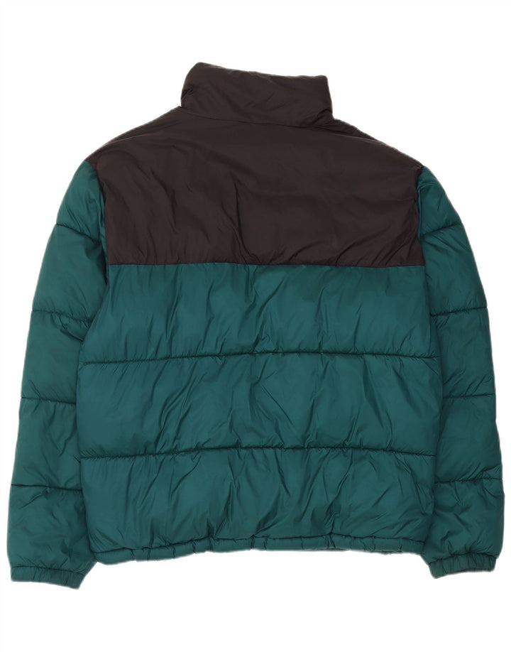 Ellesse Chaqueta acolchada para hombre ES 38 Nylon color block azul mediano