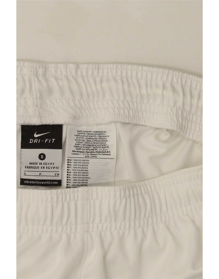 Nike Dri Fit - Pantalones cortos deportivos para hombre (poliéster), color blanco
