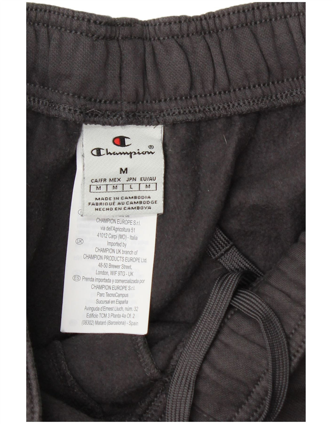 Champion Pantalones De Chándal Gráficos Para Mujer UK 44 Algodón Gris Medio