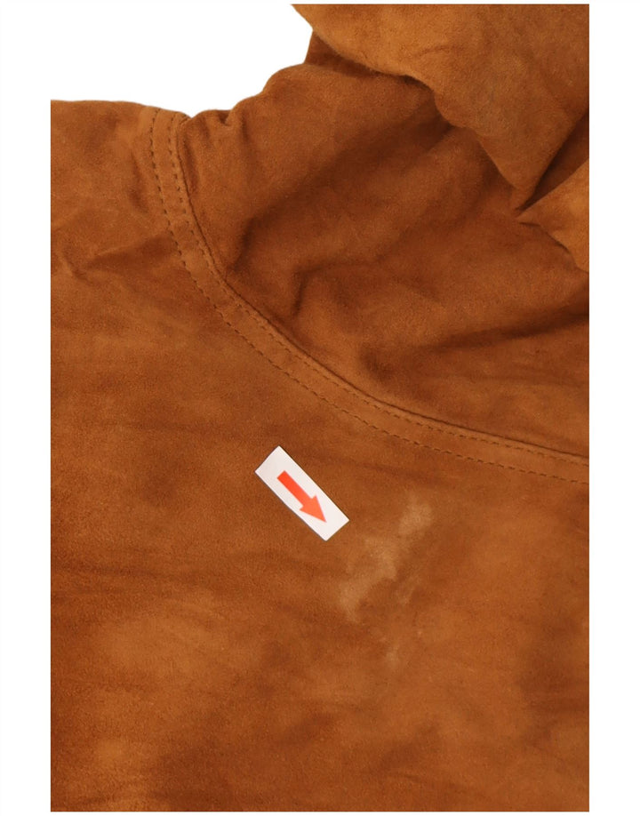 Vintage hombres ante bomber chaqueta IT 56 3XL ante marrón