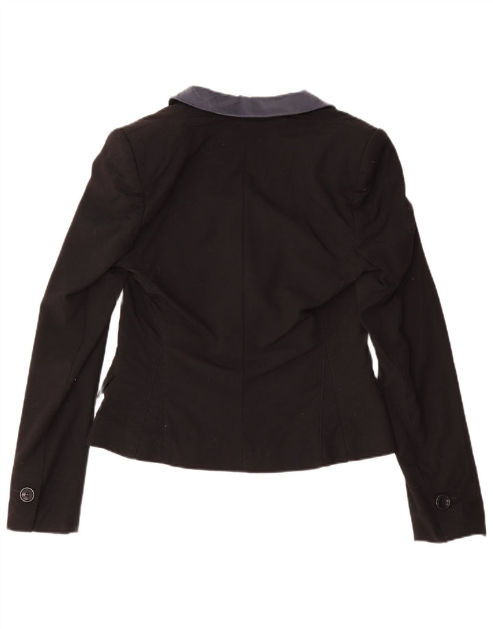 Karen Millen Chaqueta tipo blazer de 1 botón para mujer UK 10 Small Black Wool
