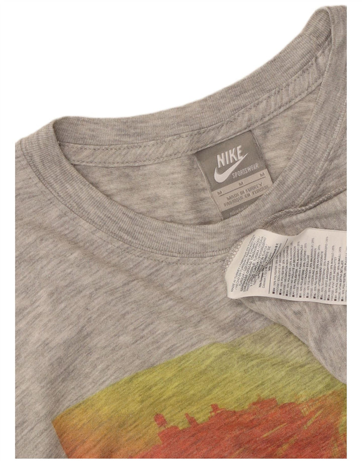 Nike Camiseta gráfica para hombre Top poliéster moteado gris medio