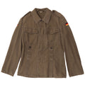 Vintage mujer camisa militar Reino Unido 10 pequeño caqui