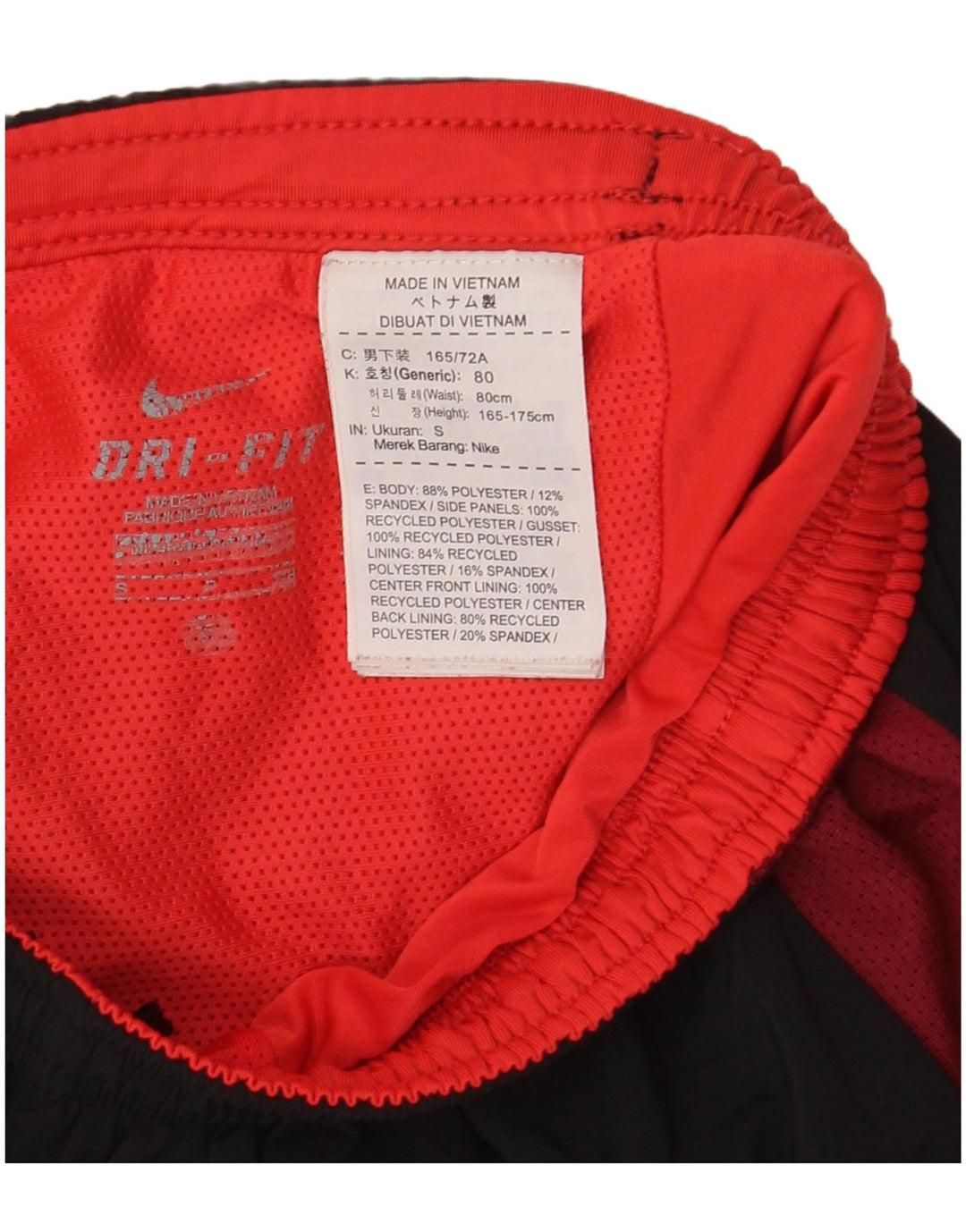 Nike - Pantalones cortos deportivos Dri Fit para hombre, poliéster color block, color negro, pequeño