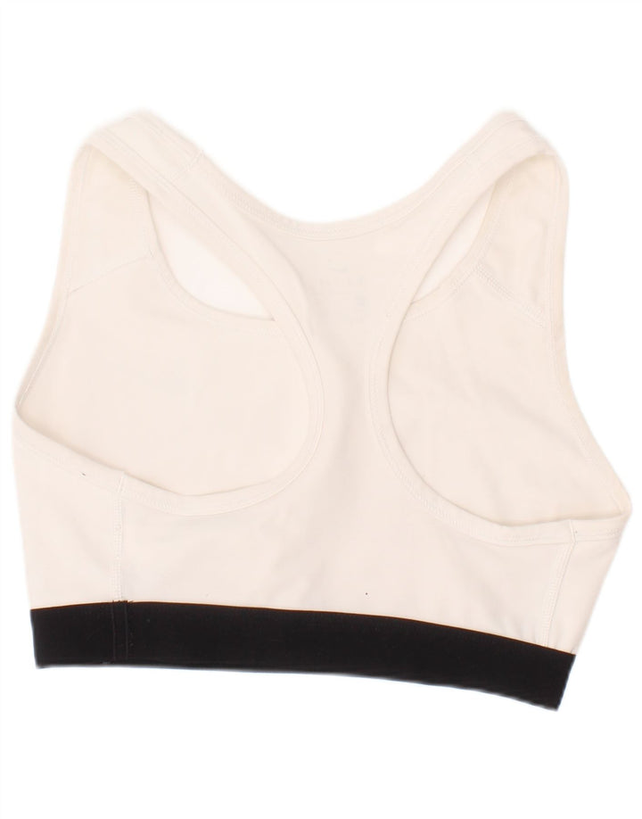 Nike Mujer Dri Fit Sport Bra Top Pequeño Blanco Poliéster Deportes