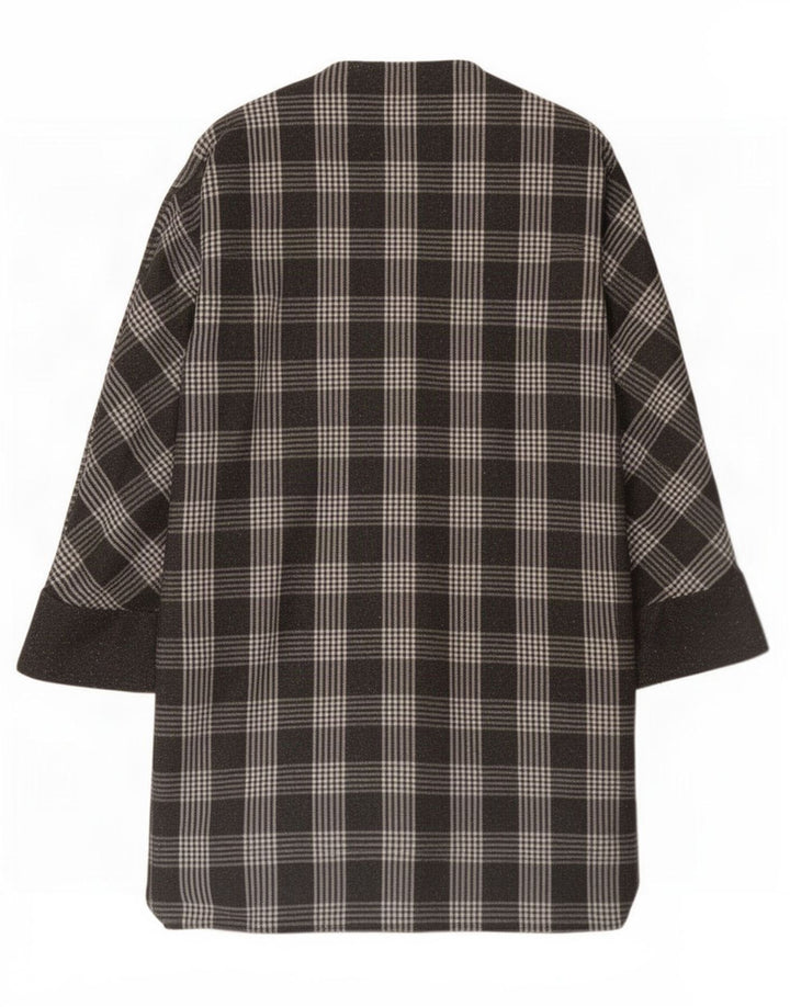 Abrigo vintage para mujer IT 48 XL Gris Check Angora