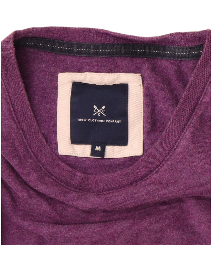 Crew Clothing Camiseta para hombre Top Medio Algodón Púrpura