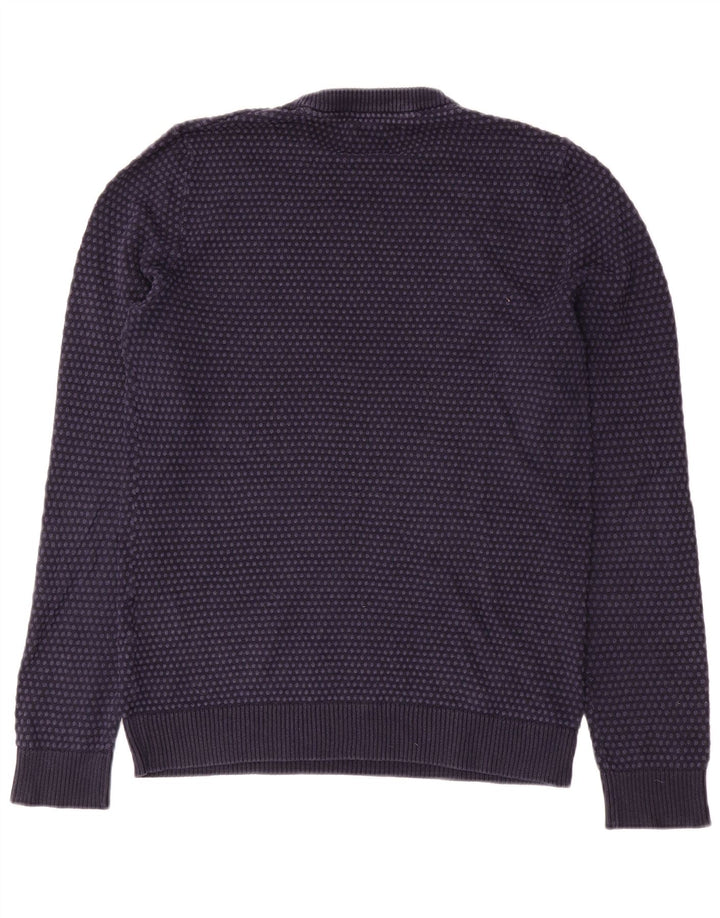 Jersey Jack & Jones Hombre con cuello redondo y cuello redondo de algodón azul marino medio