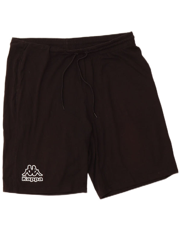 KAPPA Pantalones cortos deportivos para hombre 2XL Algodón negro