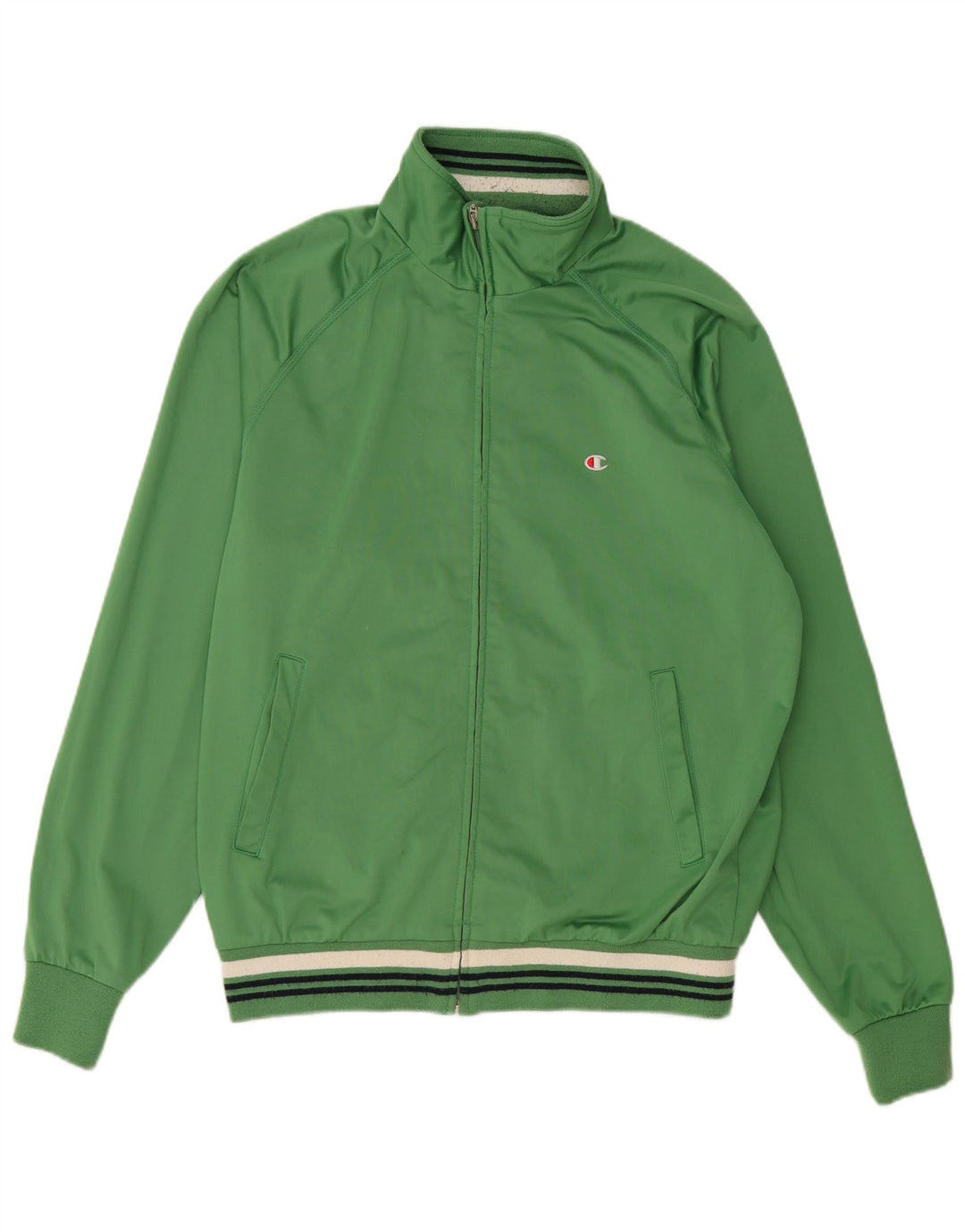 CHAMPION Chaqueta superior de chándal para hombre Poliéster verde grande