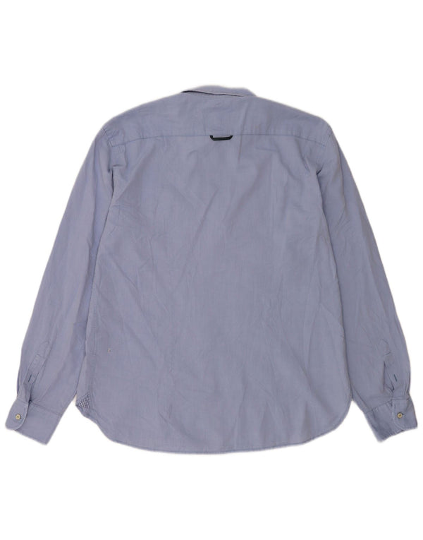 Henry Cottons Camisa ajustada para hombre talla 42 algodón azul grande