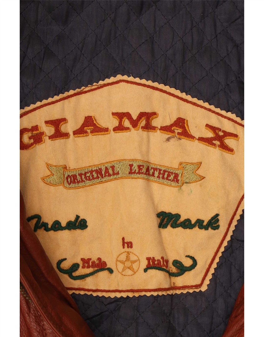 Giamax Abrigo de cuero con capucha para hombre UK 40 Large Brown