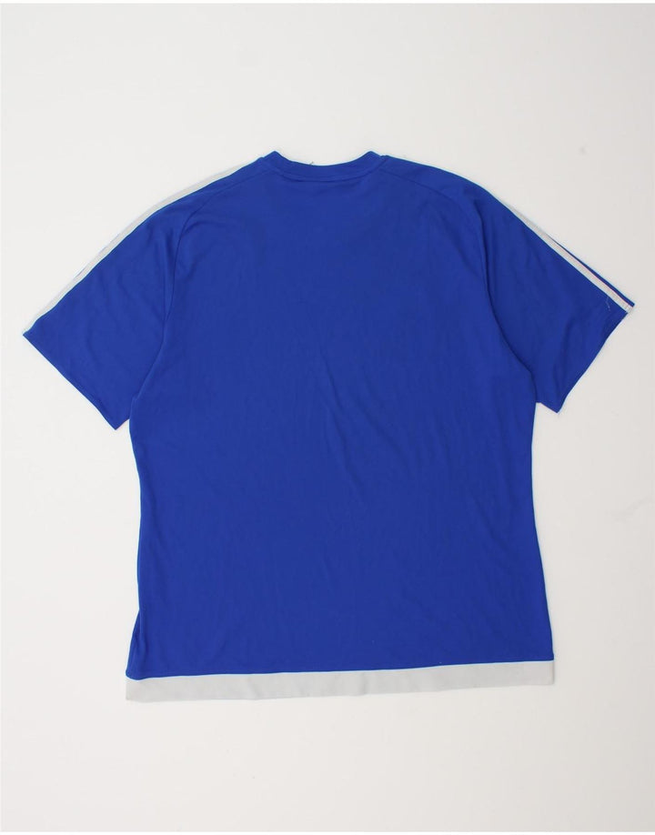 Adidas Hombre Climalite Camiseta Top XL Azul Colorblock Poliéster