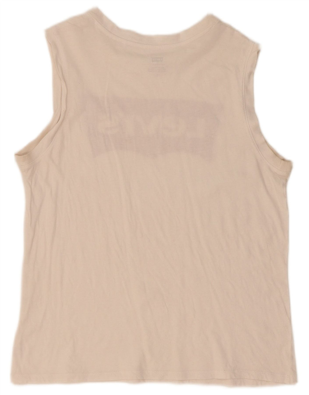 Levi's Top sin mangas gráfico para mujer UK 40 Medium Off White