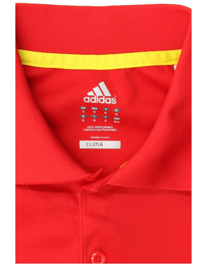 Polo ADIDAS Climalite para hombre rojo mediano