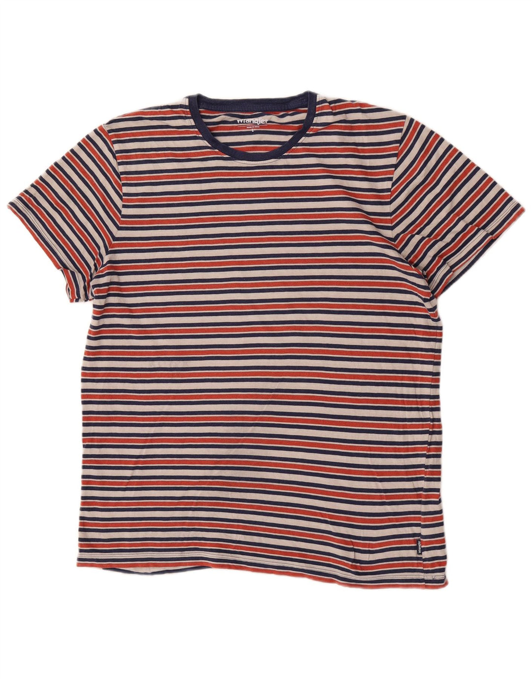 Wrangler Camiseta De Hombre Top Grande De Algodón A Rayas Multicolor