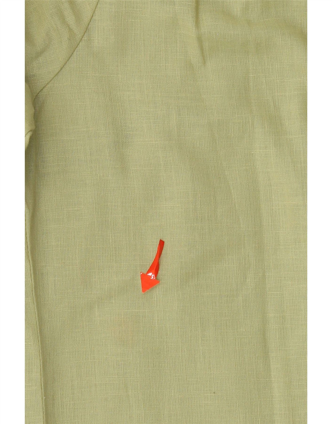 Vintage mujer 3/4 manga volante blusa delantera Top EU 40 Corazón caqui medio