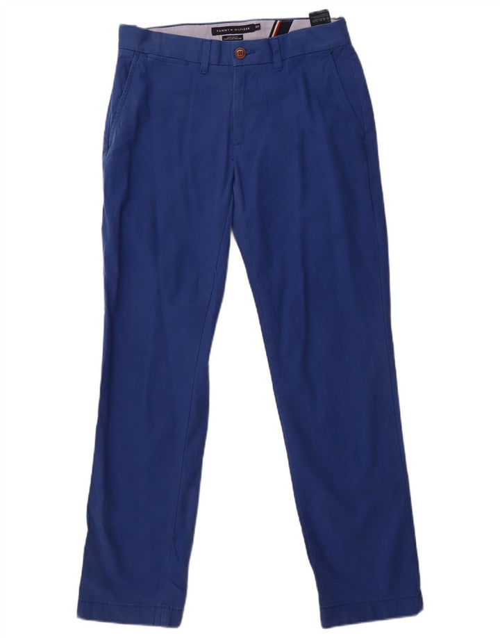 Tommy Hilfiger Pantalones chinos de ajuste personalizado para hombre W30 L30 Algodón azul
