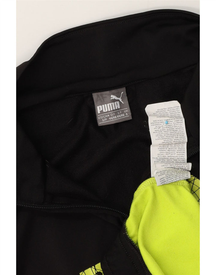 Puma Chaqueta De Chándal Con Gráfico Para Hombre, Poliéster Con Bloques De Color Negro Pequeño