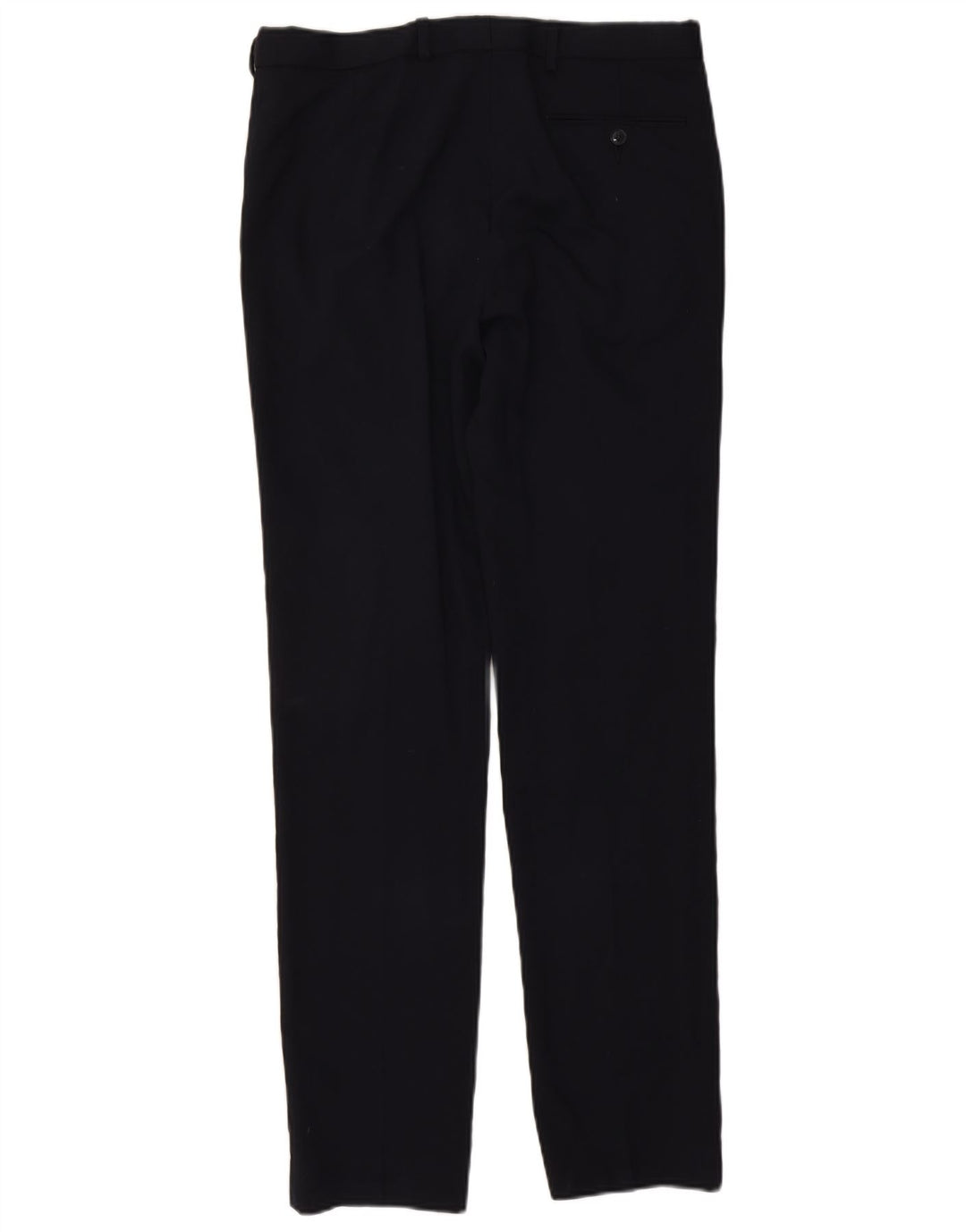 Marks & Spencer Pantalón de traje ajustado para hombre W32 L33 Lana azul marino