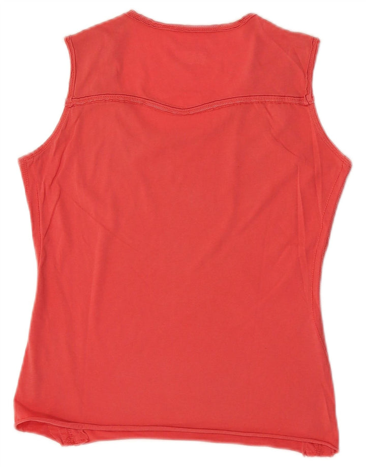 Levi's Top corto tipo chaleco para mujer UK 10 Small Red Cotton